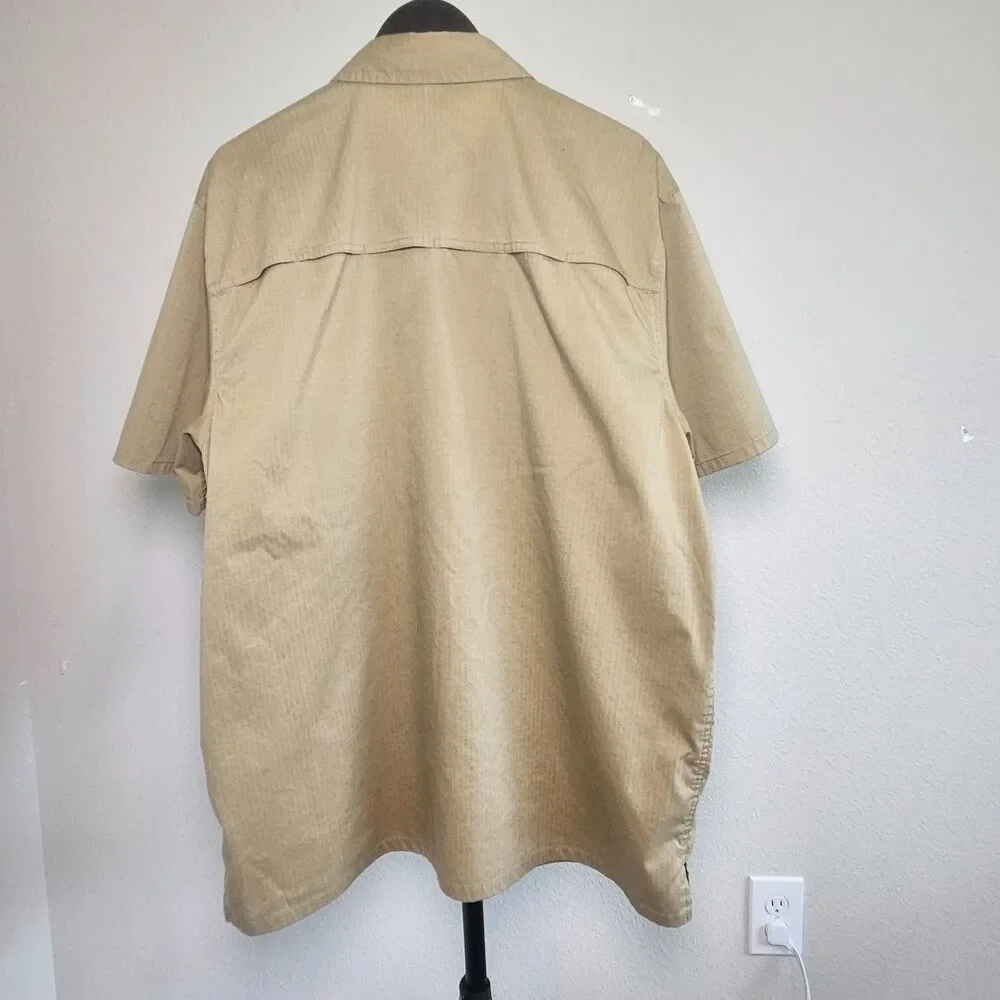 5.11‎ Tactical Shirt Mens XL Tan Short Sleeve Button Up Outdoor Hiking Utility